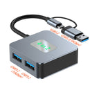 4-in-2 Type-C + USB-USB3.2*4-liitäntä Hub Adapter Dock MacBook iPad 15:lle