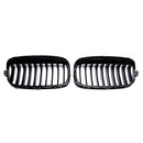 Grade de radiador preta brilhante, grade de barra dupla de rim para BMW Série 2 F45 F46 2015-18