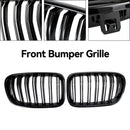 Gloss Black Front Bumper Kidney Grille Grill für BMW X3 F25 2011-2014 Dual Line
