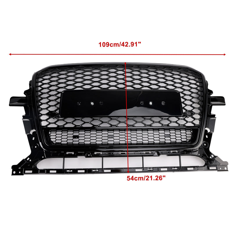 Schwarz glänzend Front Honeycomb Stoßstangengrill Grill Fit Audi Q5 2013-2017