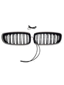Parrilla delantera con doble lama, color negro brillante, apta para BMW Serie 3 F34 GT (2013–2019).