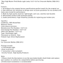 2008–2012 Chevrolet Malibu, dritte Bremsleuchte hinten, hoch montiert, rot