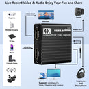 USB 3.0 Video Capture Card HDMI 4K Aufnahme Box Spiel Live Broadcast Mikrofon
