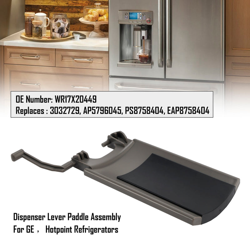WR17X20449 Spenderhebel-Paddelbaugruppe für GE Hotpoint-Kühlschränke