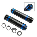 7/8 ""/22Mm Motorrad Lenker Handgriffe Carbon Universal Grün Für Motorrad Silber
