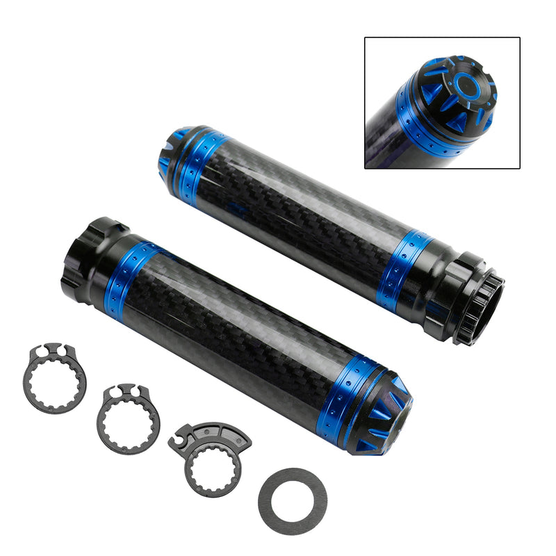 7/8 ""/22Mm Motorrad Lenker Handgriffe Carbon Universal Grün Für Motorrad Silber