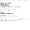 2011–2013 Jeep Grand Cherokee 2 kappaletta ajovalojen asuntokansi, kirkas