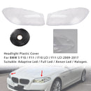 2009-2017 For BMW 5 F10 F11 venstre + høyre frontlykt plastdeksel med pakningssett 171425-02 63117271912