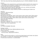 1996-2001 Toyota 4Runner 4 PEÇAS PORTA PORTA CINTO DE VIDRO FORMA FORMA FORMA DE LIÇÕES DE LEAÇÃO
