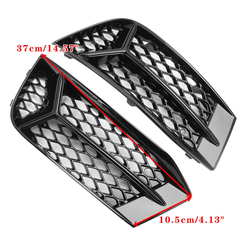 2017-2020 Audi A3 foran støtfanger Grill Tåkelys Deksel Lampe Ramme Trim Fit