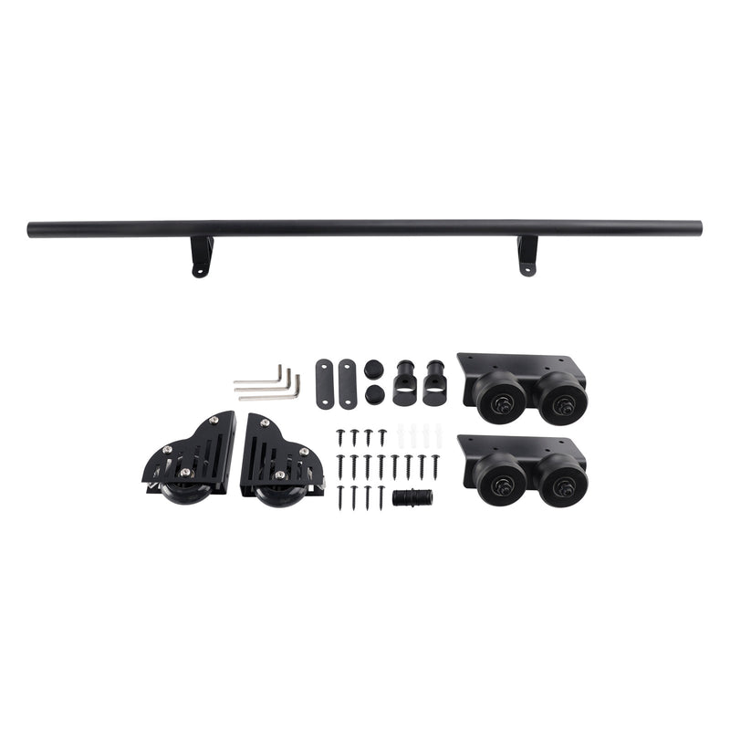 Rolling Library Sliding Ladder Hardware Kit med broms 3,3 ft rund rör