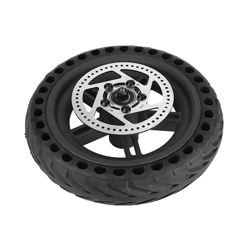 8.5 "roda traseira scooter pneu de borracha sólida + cubo + disco de freio para M365/1S/LITE