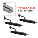 3 Stück Einspritzdüsen für Yanmar 3TNE84, 3TNE88, 4TNE84, John Deere 729503-53100