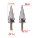 3 silberne Windschutzscheibenbolzen mit Dornen für Electra Glide, Tri Glide und Street Glide (Baujahre 2014–2025)