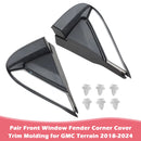 Paar Frontscheibe Kotflügel Ecke Abdeckung Trim Molding für GMC Terrain 2018-2024