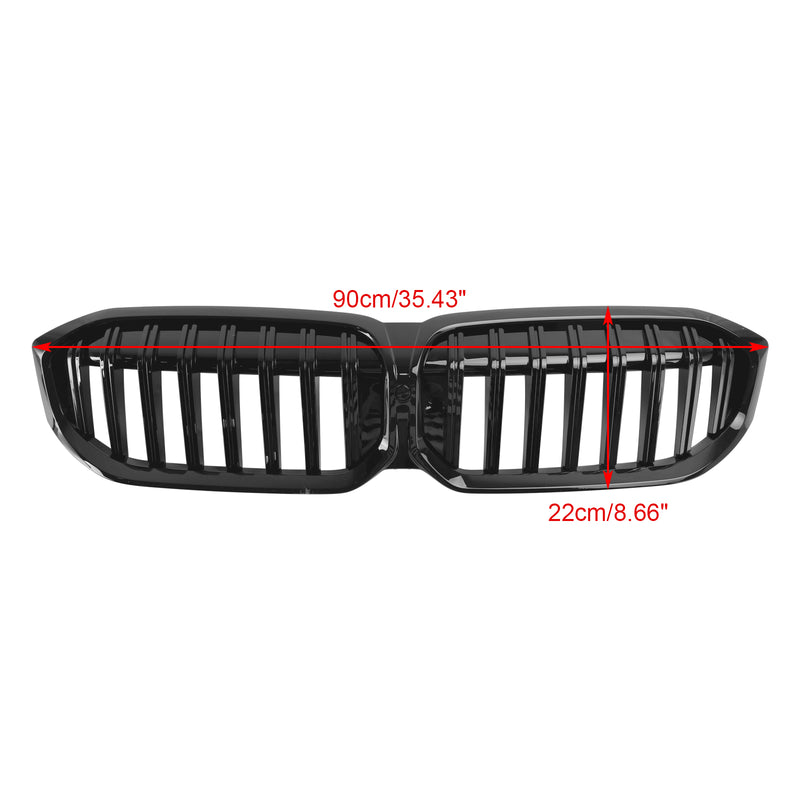 Gloss Black Front Kidney Grille Grill Für BMW G20 320i 330i M340i 2023-2024