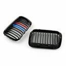 Front Replacement Gloss Black M Color Kidney Grille For BMW E36 1997-1999