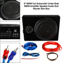 8" 600W bil subwoofer forsterker under setet høyttaler lyd subwoofer slank boks USA