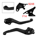 Nyt kort koblings- og bremsegreb passer til Suzuki GSXR600 750 1000 DL650 GSR600 Black
