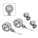 Motorcycle Beam Headlight Fog Lamp Custom Chrome