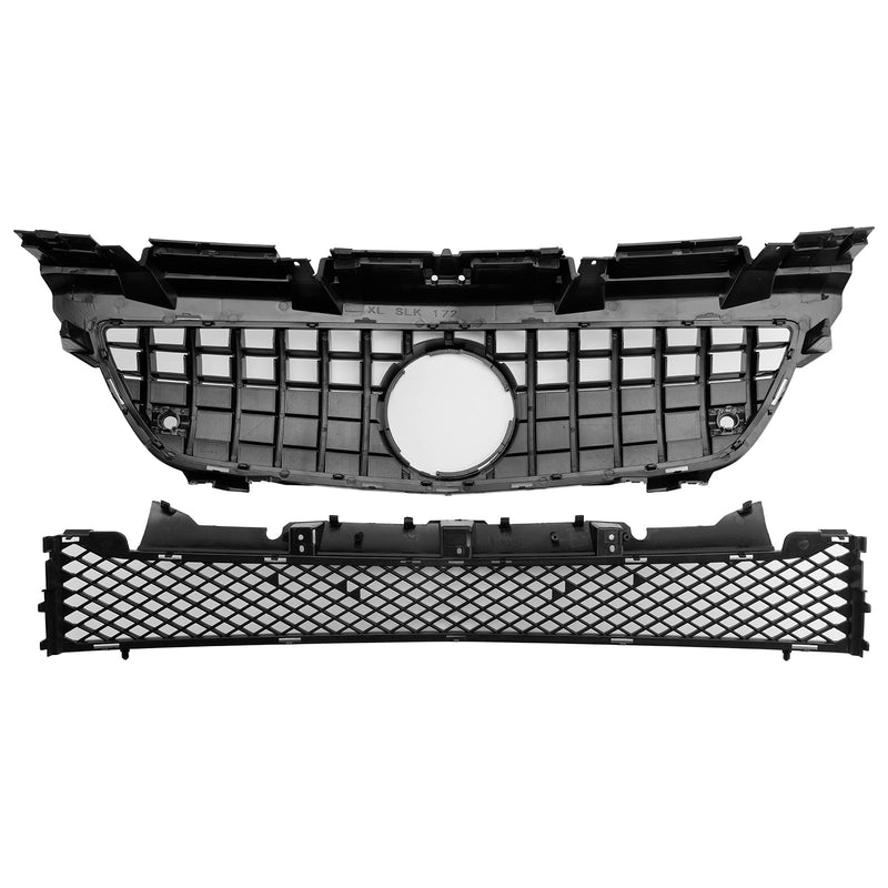 2011-2016 Mercedes-Benz SLK-luokka R172 SLK55 PRE-Facelift Chrom etuosa Oberen Alempi jäähdytys Grille Fit Mercedes SLK-luokka R172 SLK55
