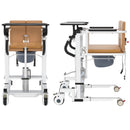 Hydraulinen pyörätuoli, jossa on 180 ° pyörivä istuin ja pöytä, joka on ihanteellinen potilaan hoitoon