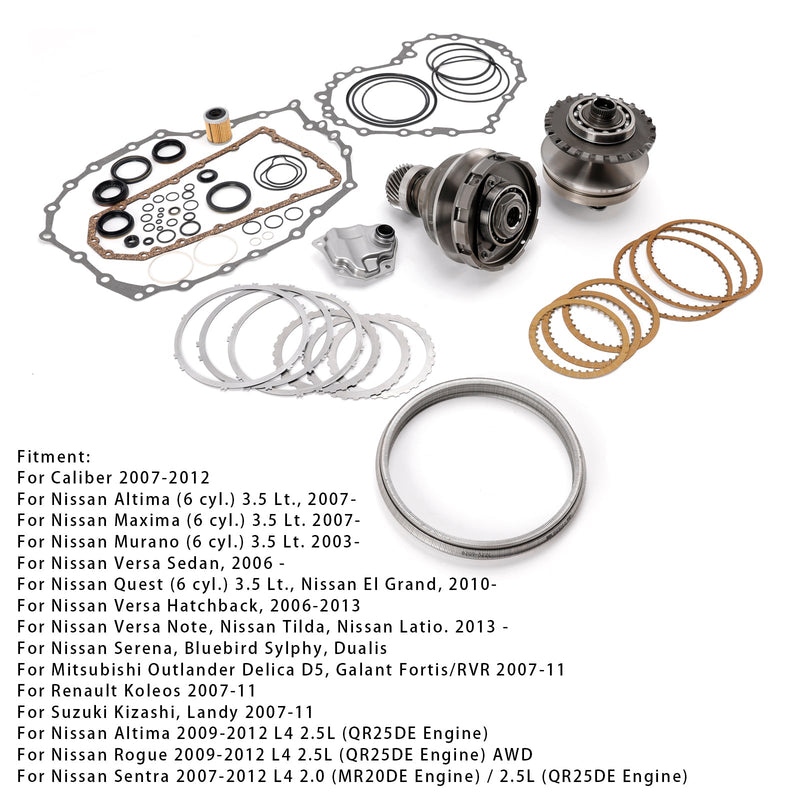 2007- Nissan Altima (6 Zyl.) 3,5 L Getriebe CVT-Riemenscheibe 30T mit Riemen+Kette &amp; Umbausatz RE0F10A JF011E