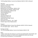 LED Scheinwerfer Ballast Control Unit Modul 260552119R Für Renault