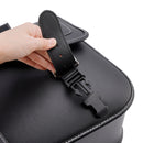 Universell sadelväska sida förvaringssvåse pu bagage svart 28L för motorcykel