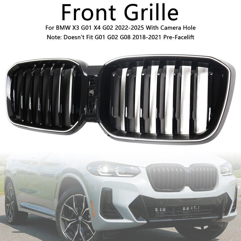 2022-2025 BMW X3 G01 X4 G02 Glans sort renal grill