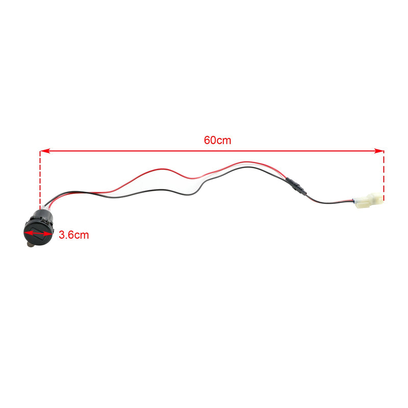 12V USB+C tyyppinen pistorasialaturi, pikasovitus Honda NX400 2024