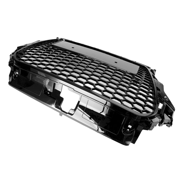 RS3-stil främre huva Honeycomb Bumper Grille för Audi A3 S3 2013-2016 Svart