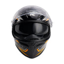 DOT Motorradhelm für Erwachsene, Street, Integralhelm, Orange
