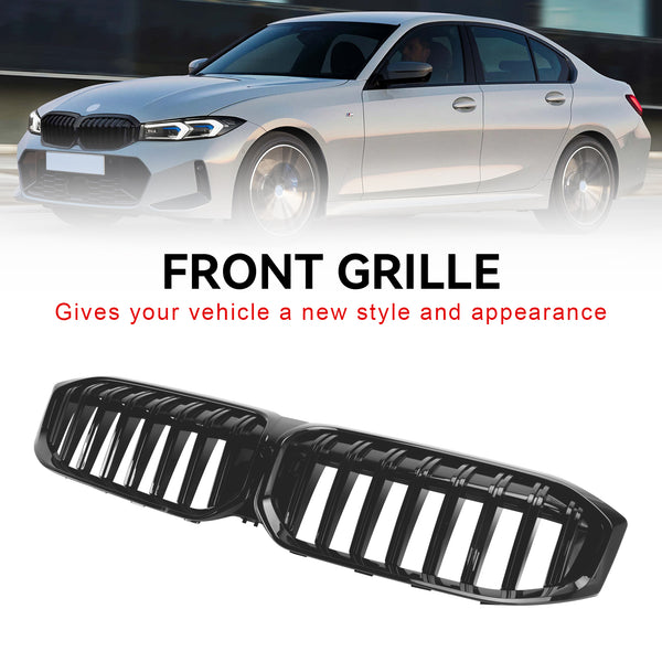 Gloss Black Front Kidney Grille Grill Für BMW G20 320i 330i M340i 2023-2024