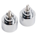 Silver handlebar end weight set for Honda VFR 800 F Fi, CB 700, 750 SF, CBR 1100 XX