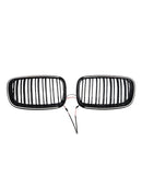 2007-2013 para BMW X5 E70 rejilla de riñón de parachoques delantero en negro de alto brillo 51137157687 51137157688
