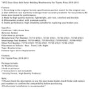 2010–2015 Toyota Prius 4 Stück Tür Glas Gürtel äußere Formteil Dichtungsstreifen