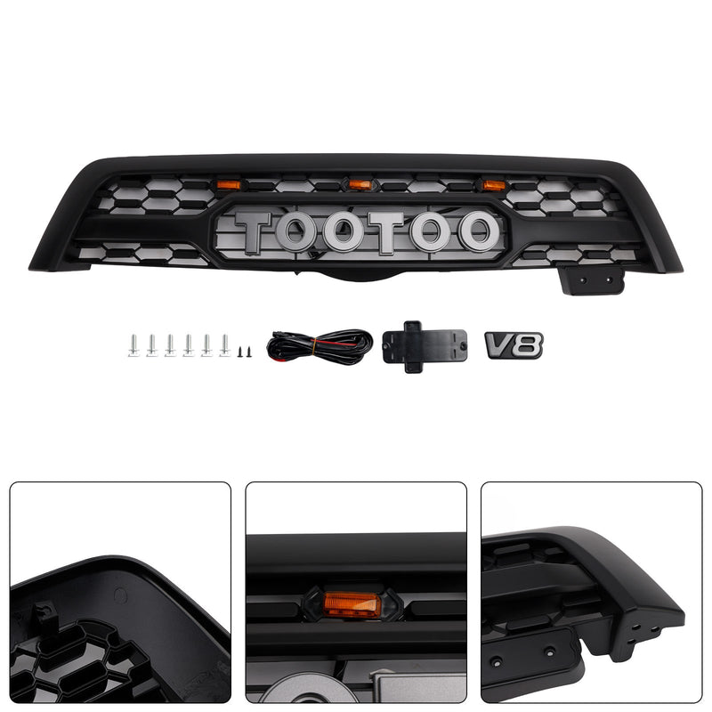 Frontstoßstangengrill in Mattschwarz, passend für Toyota Sequoia 2005-2007 mit LED-Beleuchtung