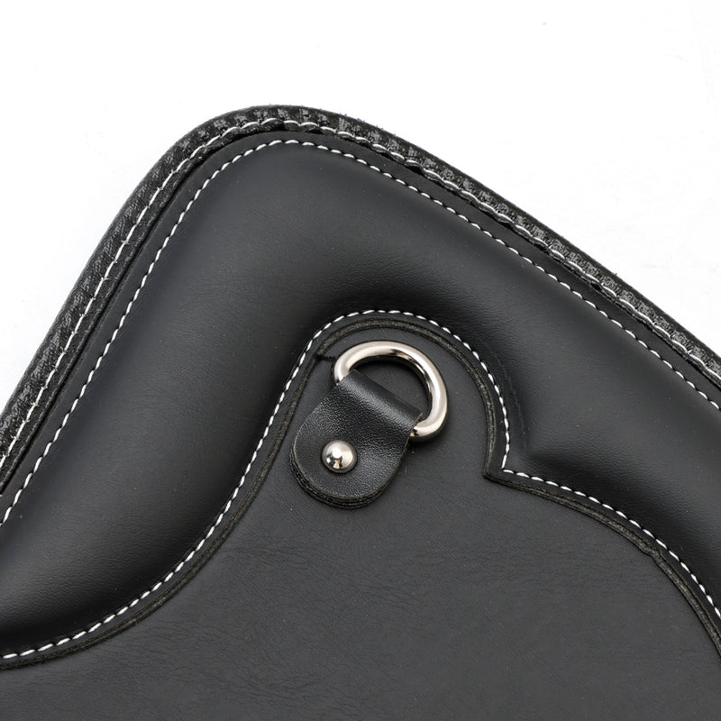 1985–2017 Touring, Softail, Dyna oder Sportster Bikes Paar CNC Hitzeschild Sattelschutz Schwarzbraun