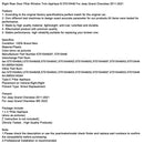 Zierleiste für die rechte hintere Türsäule (Teilenummer B 57010446) für Jeep Cherokee 2011-2021