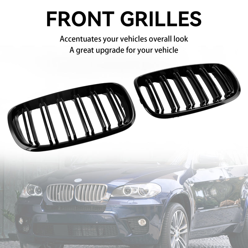 Sport radiatorgrill dobbel stang ytelse glans egnet for BMW X5 E70 X6 E71