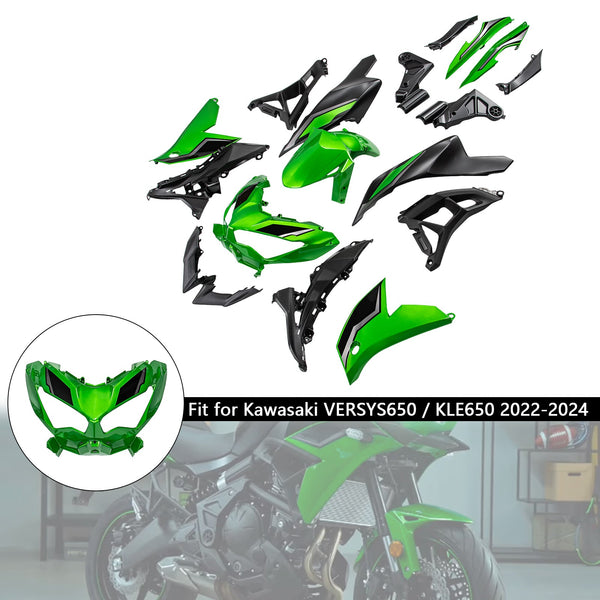 Injection ABS Bodywork Fairing Kit för Kawasaki VERSYS 650 KLE 2022-2024 02#