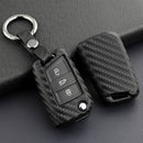 Autoschlüsselhülle aus Leder und Silikon mit Schnalle für Volkswagen Golf MK7