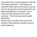 Isostrut Zapfen Adapter-Threaded Coupling for Fox 398-00-842 Dyno ISO Strut