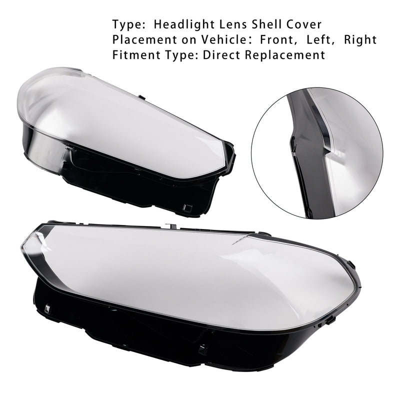 2022–2024 BMW X3 X4 G08 LCI 2 Stück Scheinwerfer-Objektiv-Abdeckung, klar