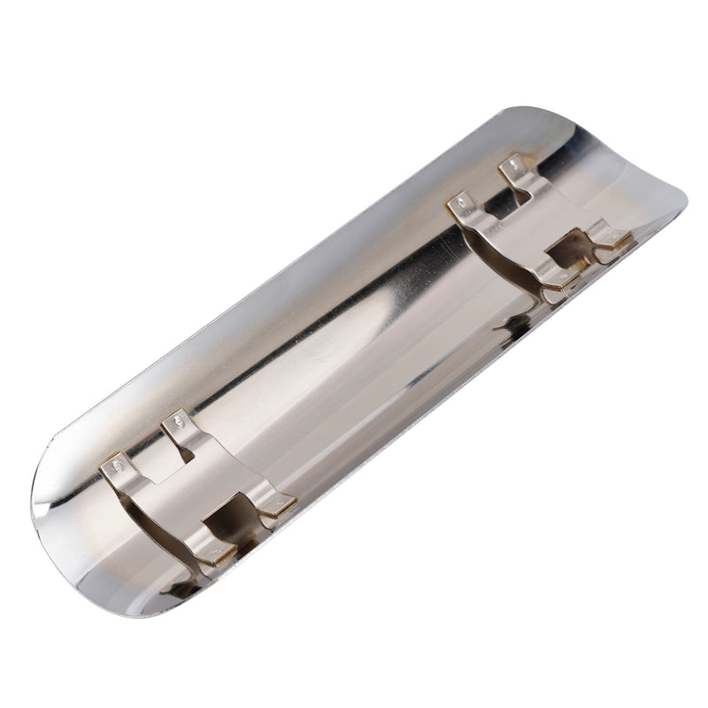 Stahl Auspuff Schalldämpfer Rohr Wärme Deflektor Abdeckung Chromeb Für Motorrad Roller BlackD