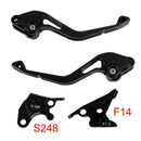 Nyt kort koblings- og bremsegreb passer til Suzuki GSXR600 750 1000 DL650 GSR600 Black