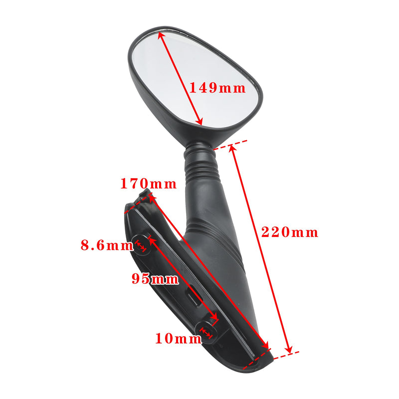 Bakspeilpar for PIAGGIO / VESPA X9 125 180 200 250 500 2000-2003