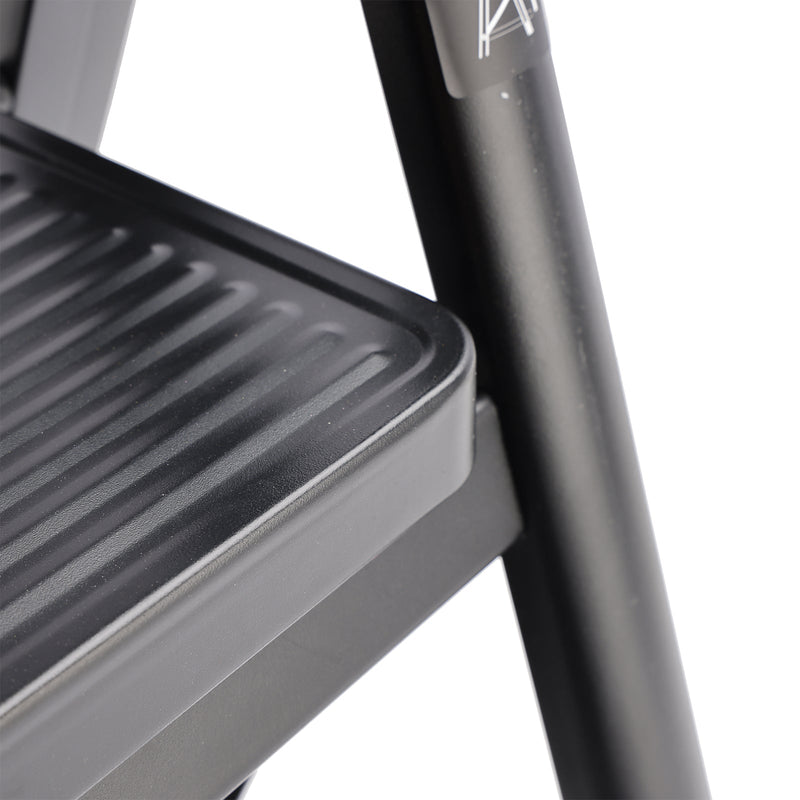 Step Ladder 2-tasoiset taitettavat alumiiniset leveät ja kevyet kompaktit tikkaat