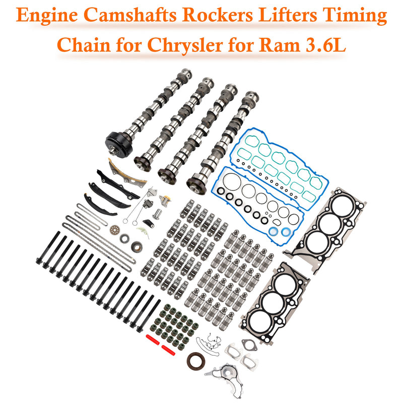 2013–2016 Dodge Ram 1500 3,6 l V6 Motor Nockenwellen Kipphebel Stößel Steuerkette